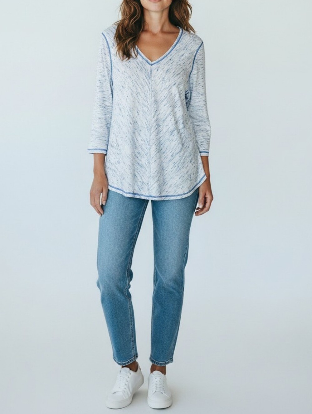 Karen Scott Cotton V-Neck Top sz XXL